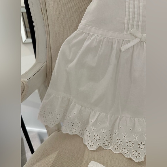 🦢 24 Mth Baby Girl Fancy Cotton Eyelet Dress With Bow & Matching Panty N… - Picture 7 of 9